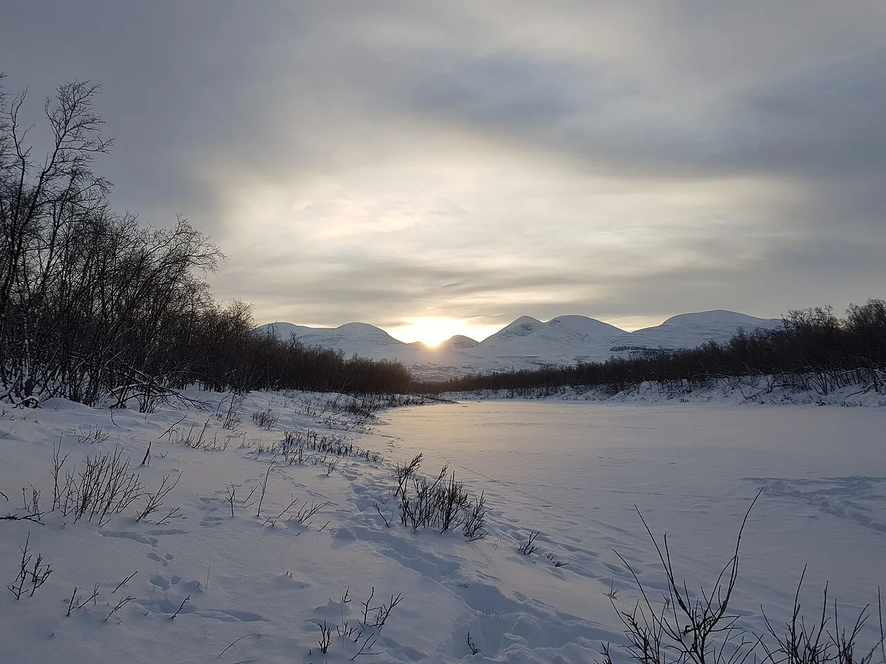 Abisko's frozen river, Abisko
