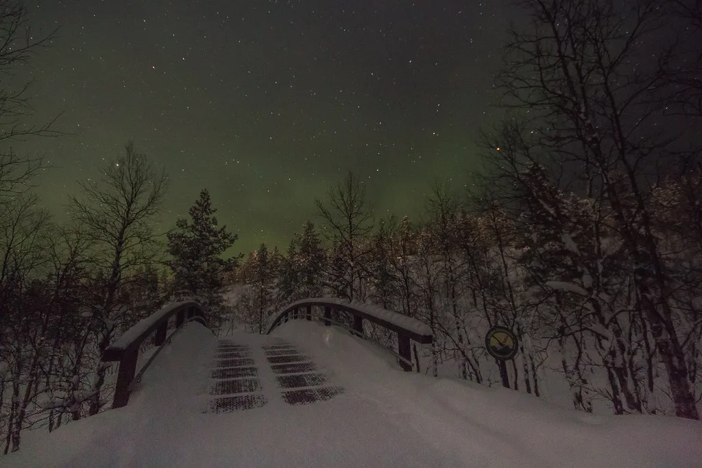 Auroras Boreales en Saariselka Laponia Finlandesa