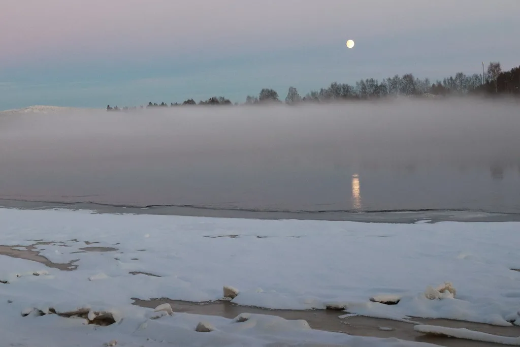 Lapland Mist over Kemijoki, Finnish Lapland
