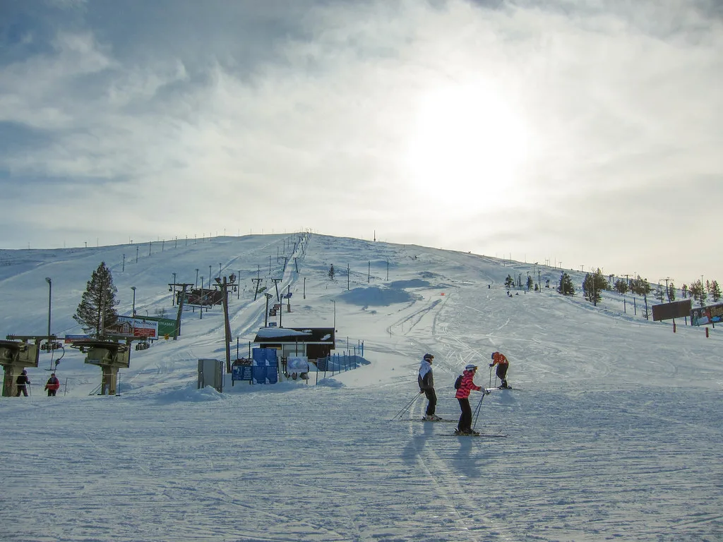 View towards the peak of Ylläs from the Äkäslompolo side of the fell, Finnish Lapland