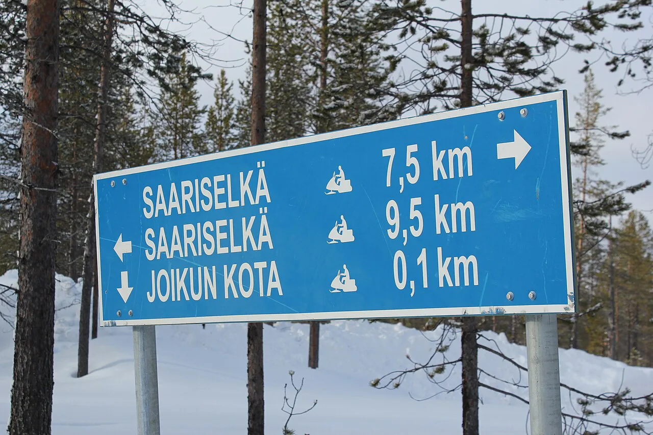Panneau motoneige, Finnish Lapland