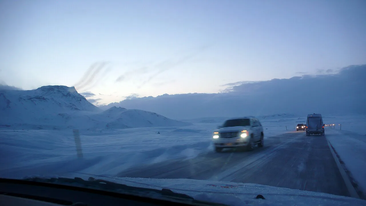 Saturday Winter Afternoon on the Road from the Factory, Iceland - panoramio
