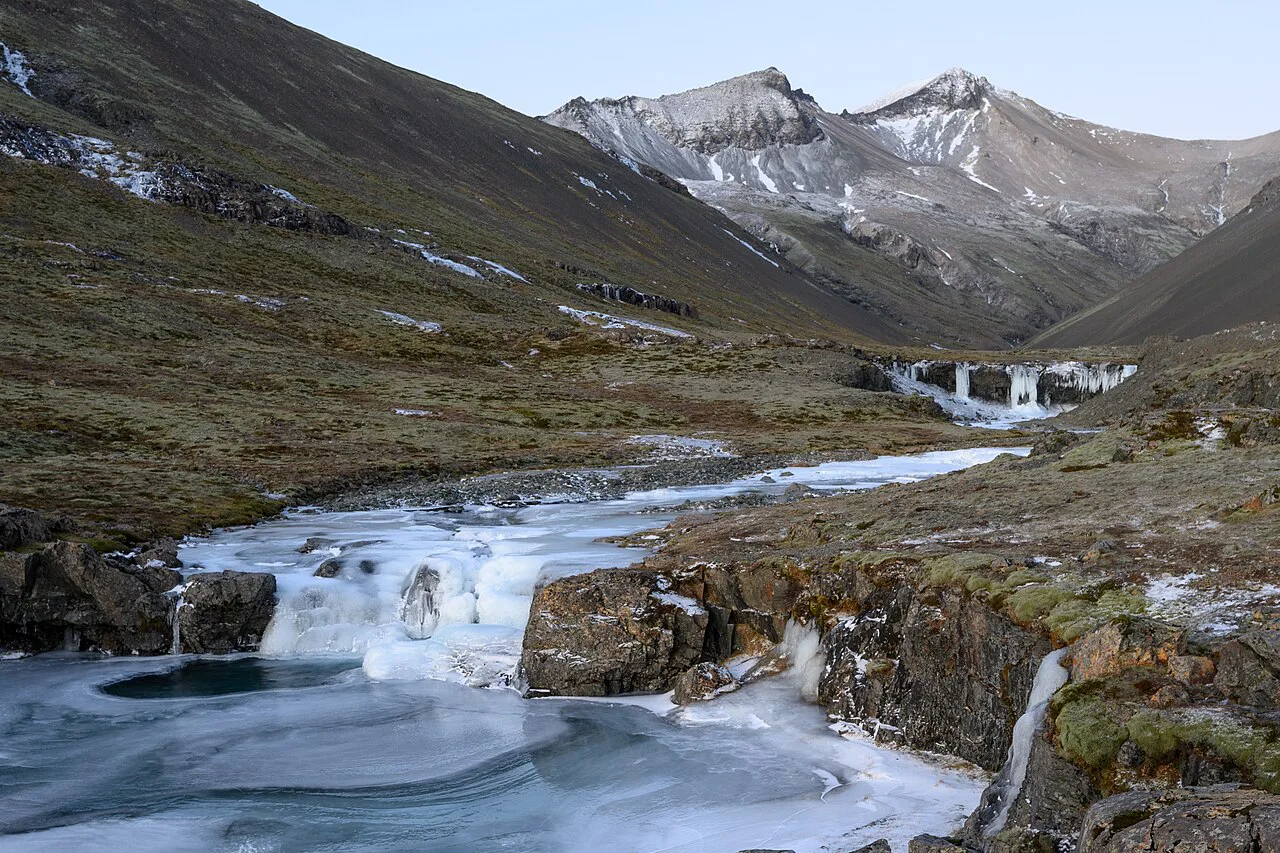 Two Peaks and Two Frozen Falls - Iceland