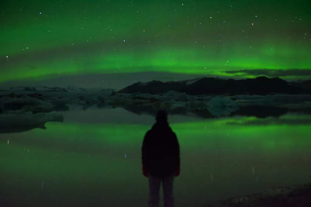 Aurora at Jökulsárlón