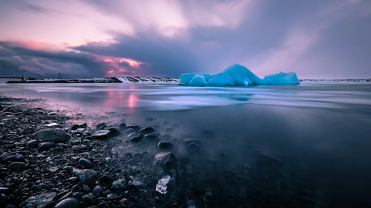 Sunset At The Glacier Lagoon Iceland Seascape Photography, Jökulsárlón