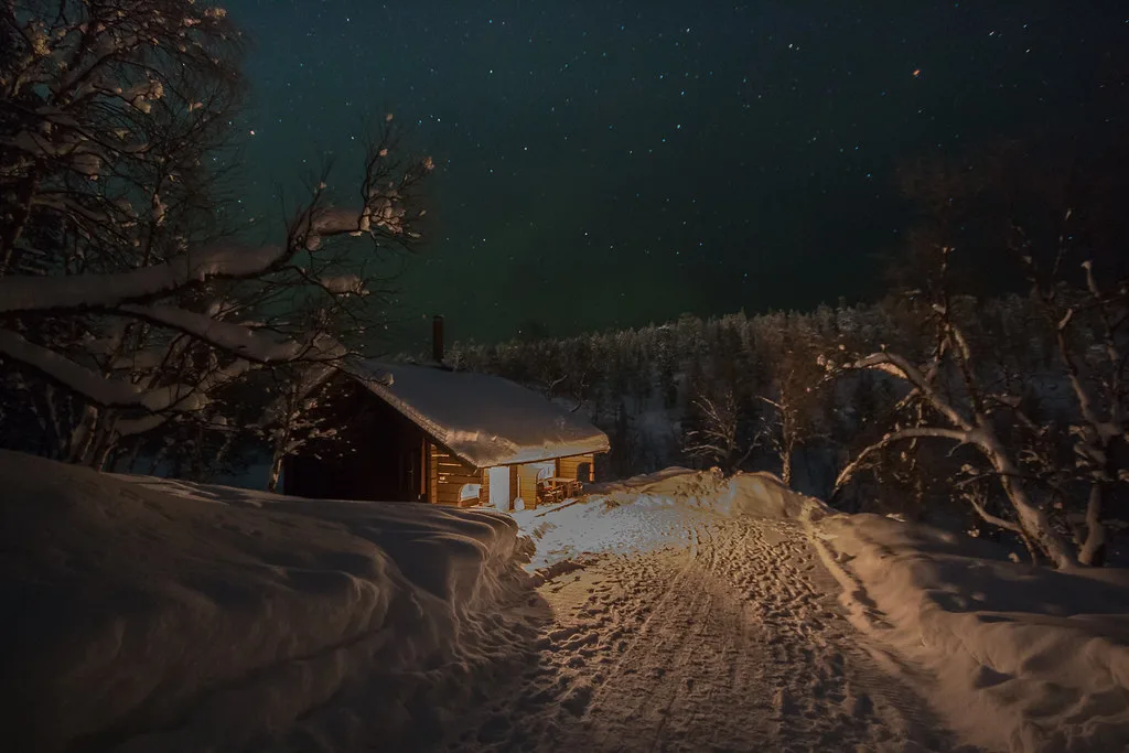 Auroras Boreales en Saariselka Laponia Finlandesa