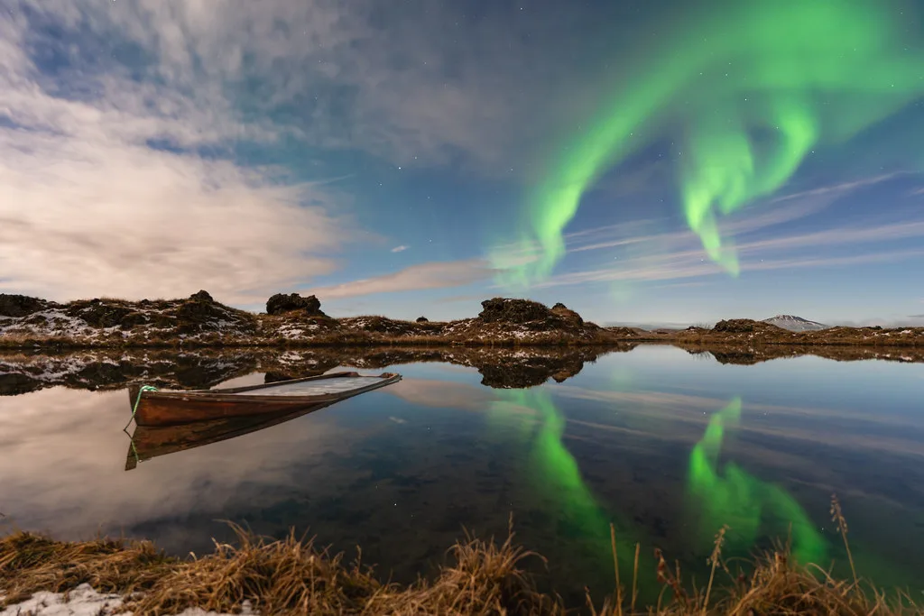 Northern Lights over Lake Mývatn