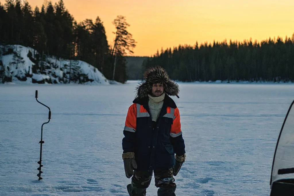 Alexander is fishing on the lake, Europe