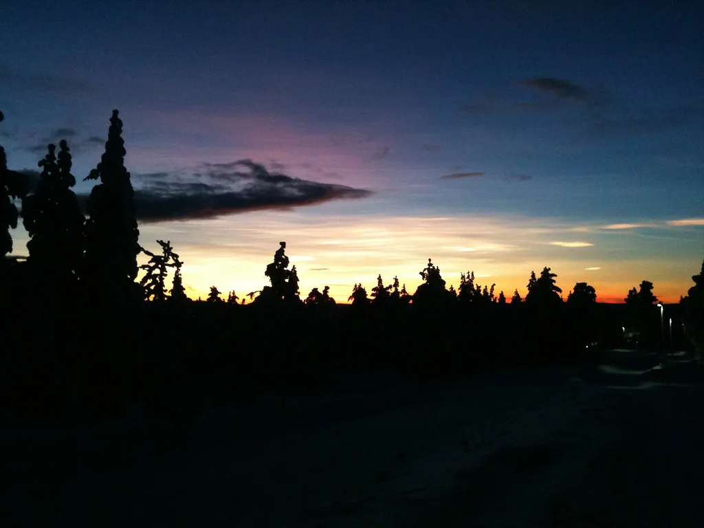 Sunset at Saariselkä, Finnish Lapland