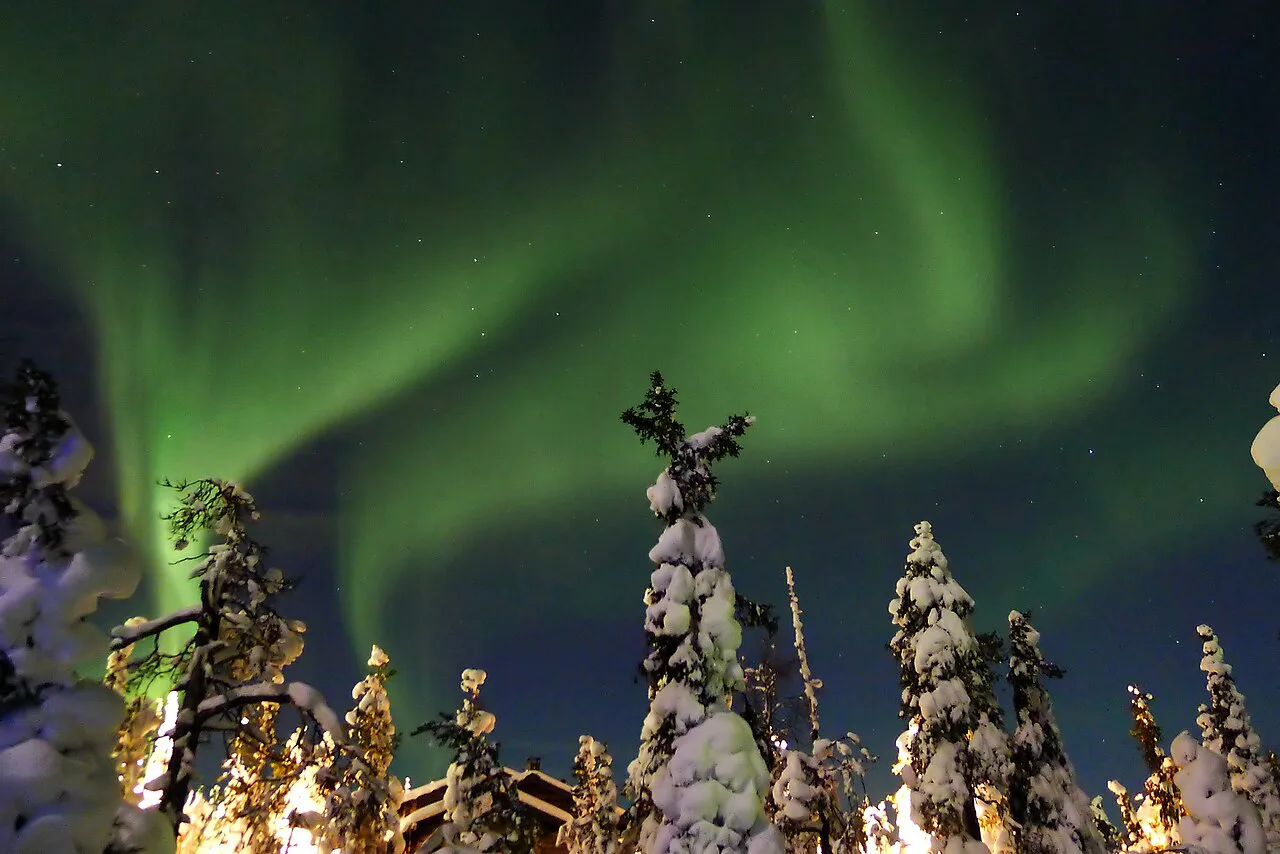 Aurora borealis in Ruka, Finland