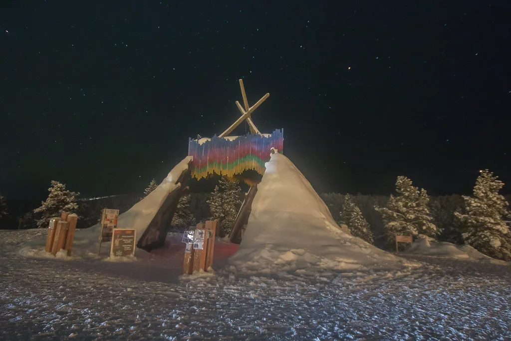 Auroras Boreales en Saariselka Laponia Finlandesa