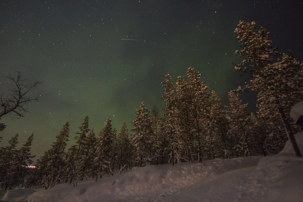 Auroras Boreales en Saariselka Laponia Finlandesa