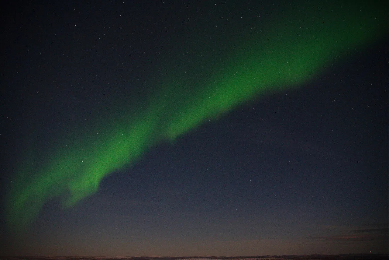 Aurore boréale à Saariselkä, Laponie