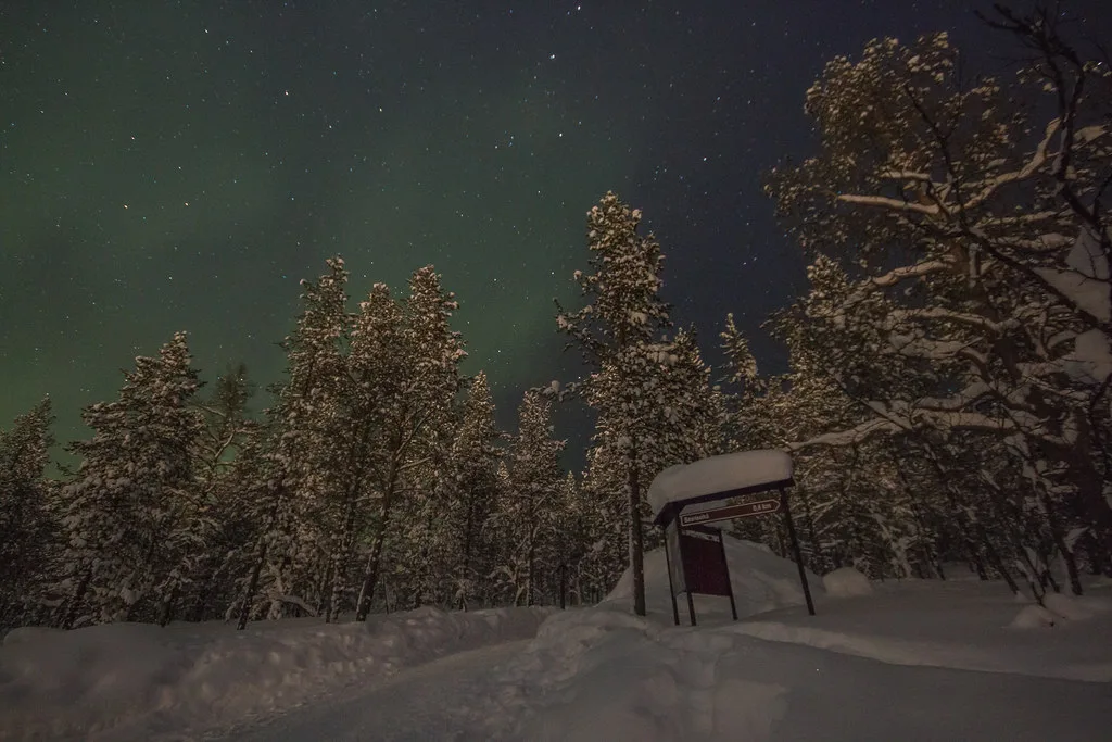 Auroras Boreales en Saariselka Laponia Finlandesa