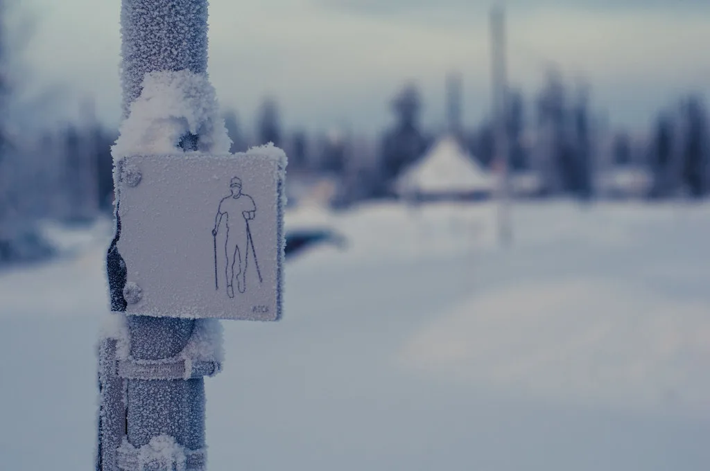 The skiing man, Finnish Lapland