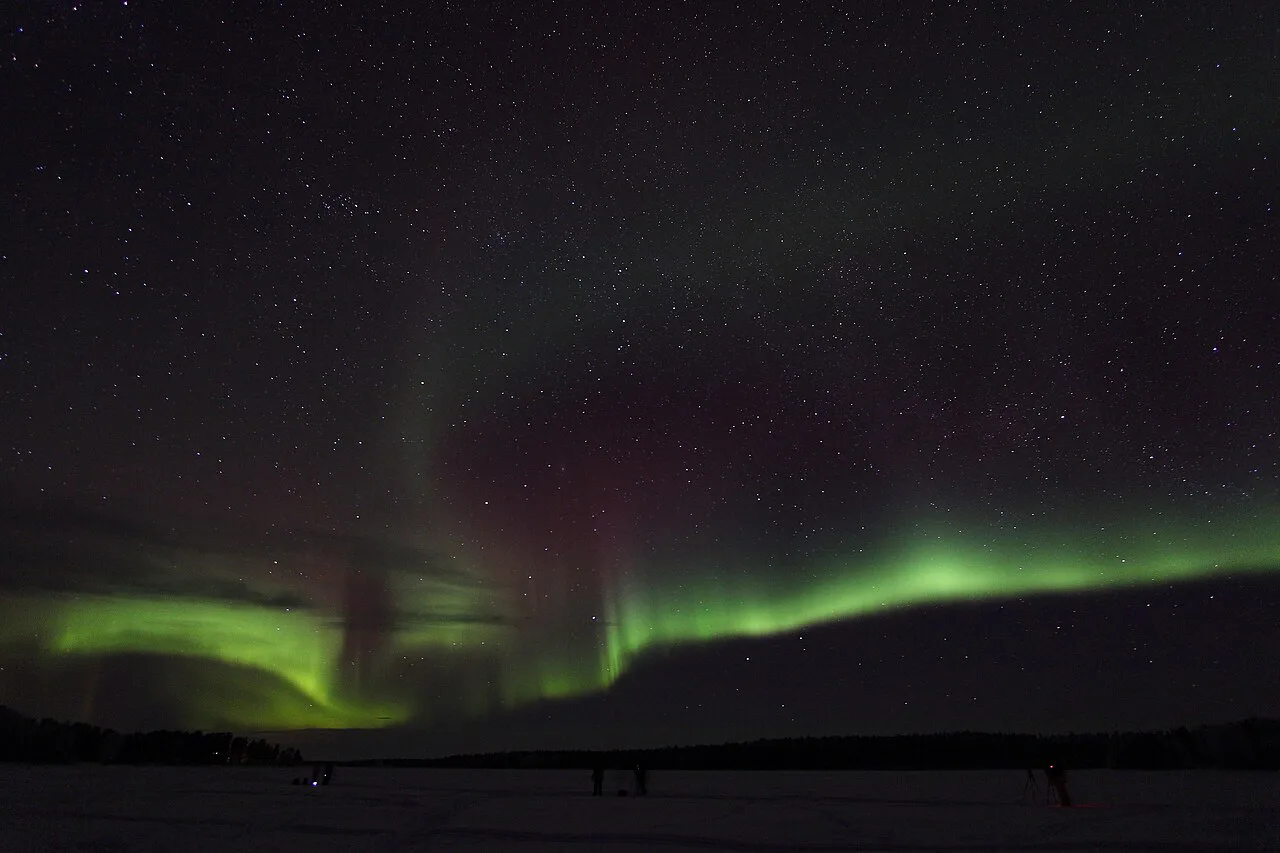 Aurora Borealis and the stars, Inari
