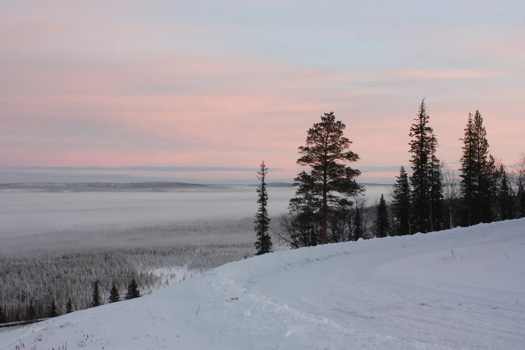 Snowy morning in Gällivare, Swedish Lapland