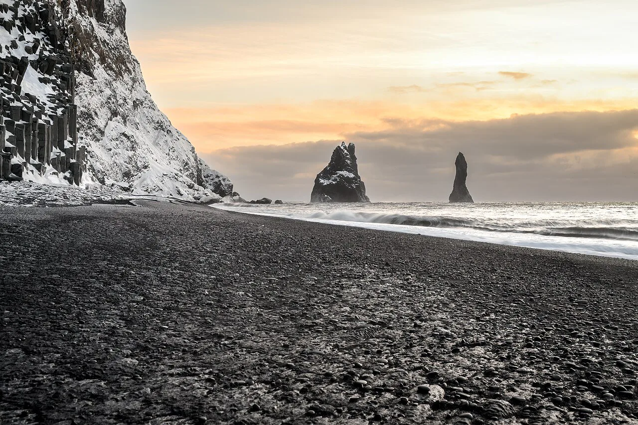 Frozen Black Sand - Iceland, Vík